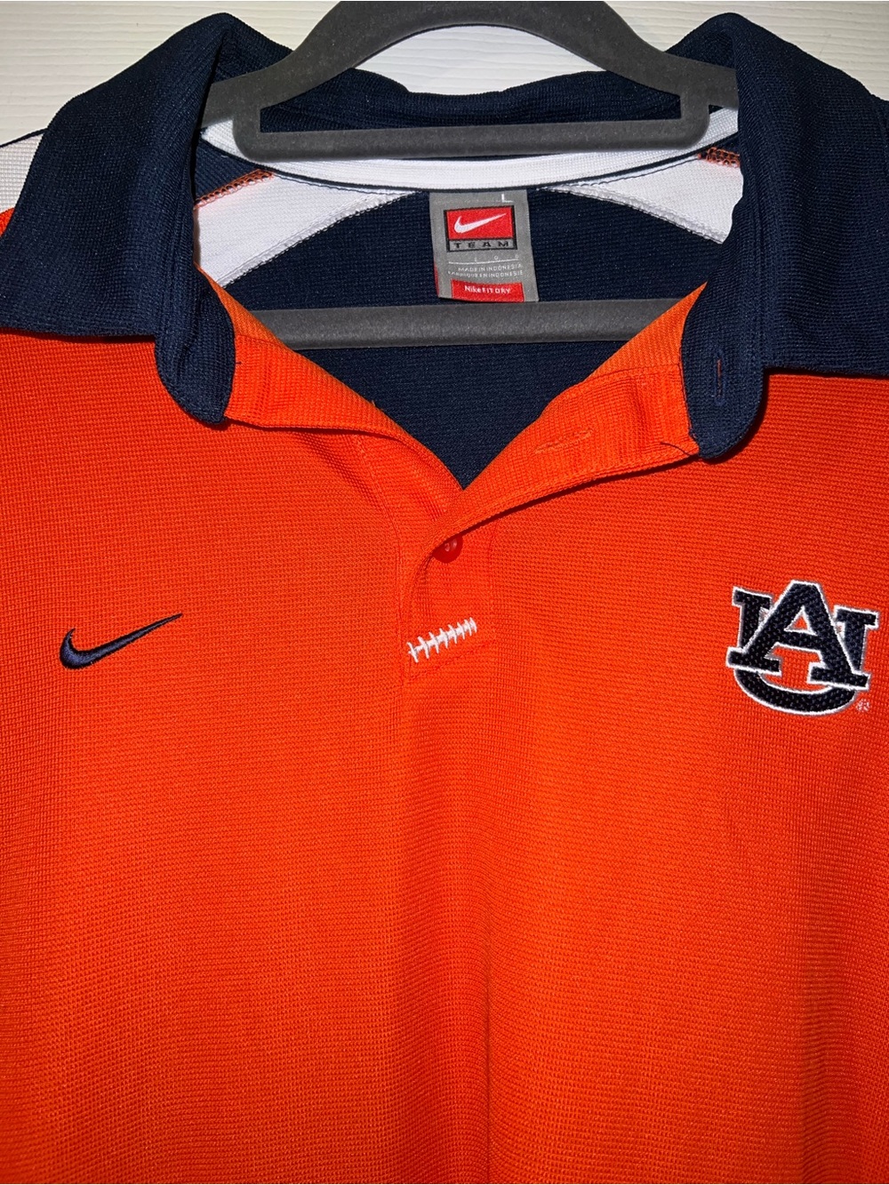 NIKE DRI-FIT Auburn University Tigers polo men’s size L - Picture 2 of 13